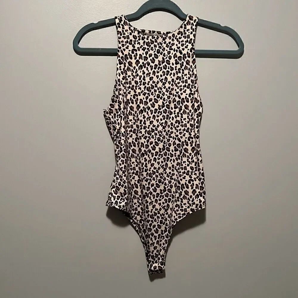 Gaze Women's Multicolor Leopard Print Sleeveless Bodysuit
